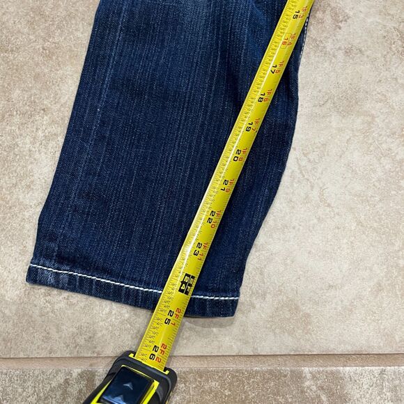 BKE Culture Cropped Jeans with Rhinestone and Embroidered Pockets Size 26 x 25 - Picture 8 of 13
